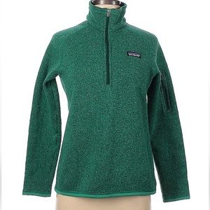 Green Patagonia Fleece 1/4 zip sweater